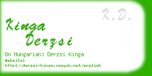 kinga derzsi business card